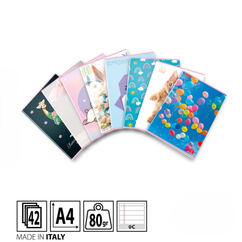 PIGNA BIMBA 0C QUADERNONE A RIGHE CON MARGINI