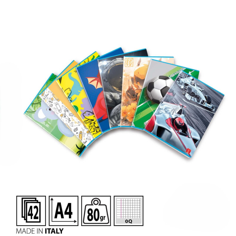 PIGNA BIMBO 0Q QUADERNONE A QUADRETTI 5 MM CON MARGINI