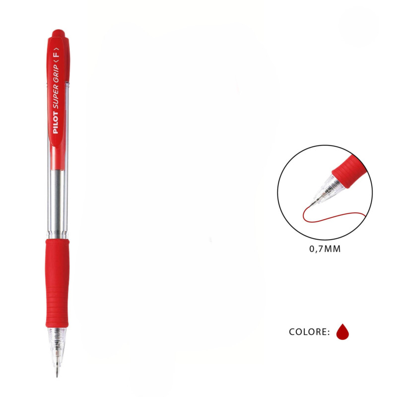 PILOT PENNA SFERA SUPERGRIP F 0.7MM - ROSSO