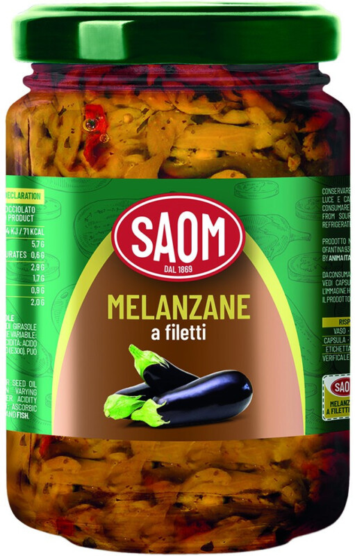 SAOM MELANZANE A FILETTI IN VETRO 280 GR.