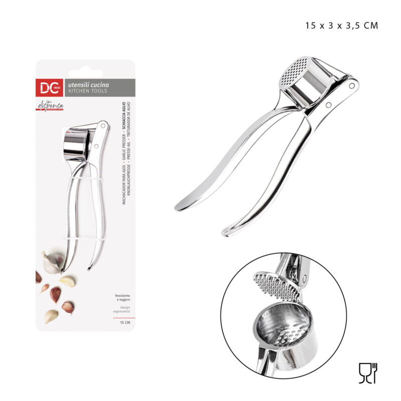 SCHIACCIA AGLIO RESISTENTE E LEGGERO 15 CM