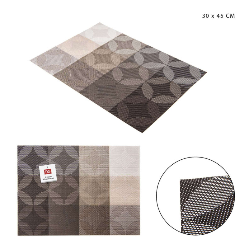 TOVAGLIETTA IN PVC COLORI GRIGI 30x45CM