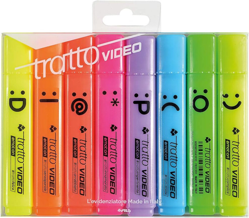 TRATTO EVIDENZIATORI EMOTION - 8 PEZZI