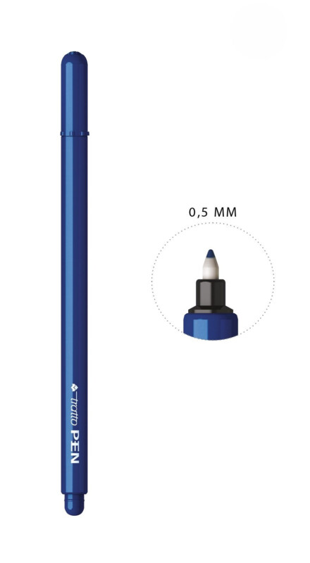 TRATTO PEN METAL LOOK 0.5MM - BLU