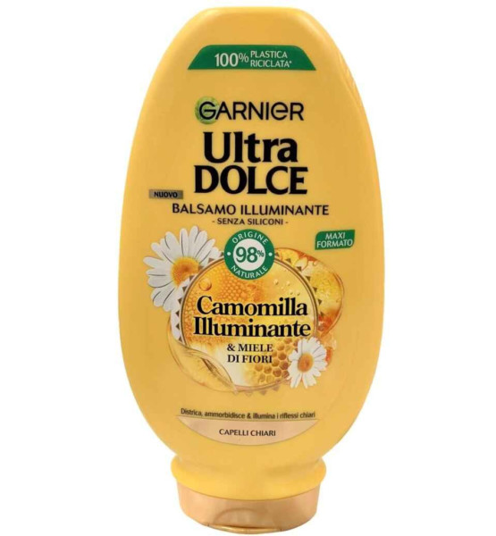 GARNIER ULTRA DOLCE BALSAMO CREMA ALLA CAMOMILLA PER CAPELLI CHIARI 250 ML