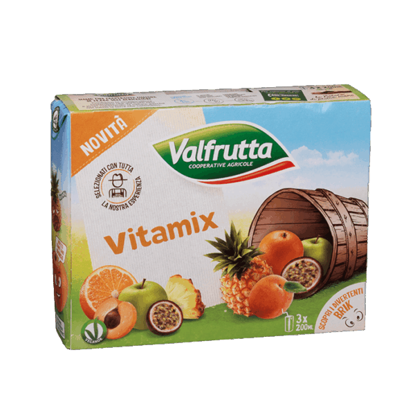 VALFRUTTA SUCCHI DI FRUTTA VITAMIX 3x200 ML.