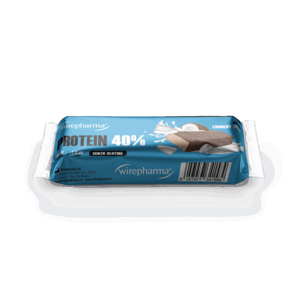 WIREPHARMA BARRETTA PROTEICA 40% SENZA GLUTINE GUSTO CRUNCHY COCCO 45 GR.