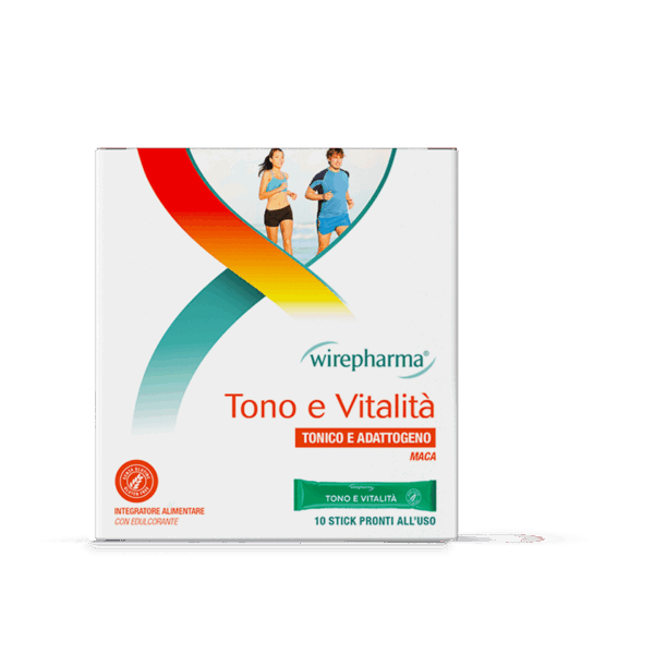 WIREPHARMA TONO E VITALITÀ INTEGRATORE ALIMENTARE TONICO E ADATTOGENO CON MACA 10 STICK 10 GR.