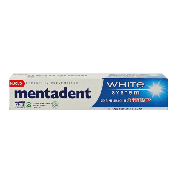 MENTADENT DENTIFRICIO WHITE SYSTEM 75 ML.
