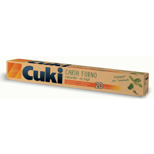 CUKI CARTA FORNO NATURALE IN FOGLI 20 FOGLI 33x38 CM.