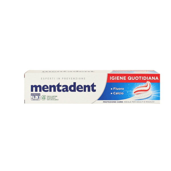 MENTADENT DENTIFRICIO IGIENE QUOTIDIANA FLUORO E CALCIO 100 ML.