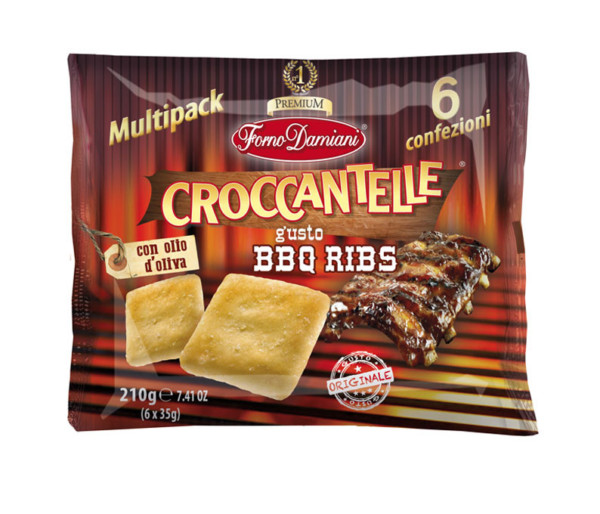 FORNO DAMIANI CROCCANTELLE GUSTO BBQ RIBS 180 GR. - 6 CONFEZIONI DA 30 GR.
