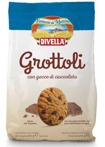 DIVELLA GROTTOLI BISCOTTI CON GOCCE DI CIOCCOLATO 400 GR.
