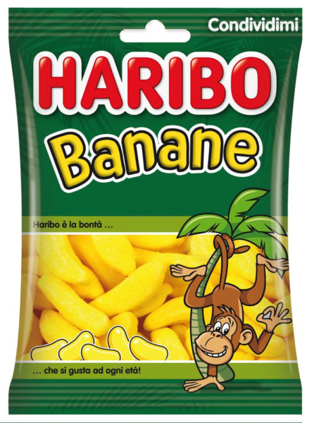 HARIBO CARAMELLE GOMMOSE BANANE IN BUSTA 175 GR.