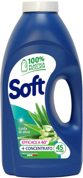 SOFT DETERSIVO PER LAVATRICE LINFA DI ALOE 45 LAVAGGI 2,25 LT.