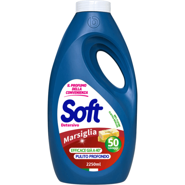 SOFT DETERSIVO PER LAVATRICE MARSIGLIA 50 LAVAGGI 2.25 LT.