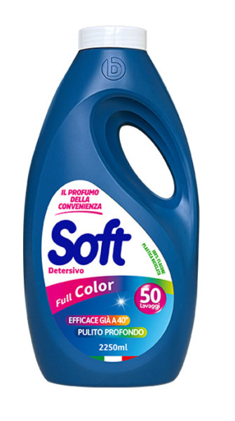 SOFT FULL COLOR DETERSIVO PER CAPI COLORATI 50 LAVAGGI 2.25 LT.