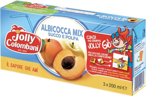 JOLLY COLOMBANI SUCCHI ALL'ALBICOCCA 3x200 GR.