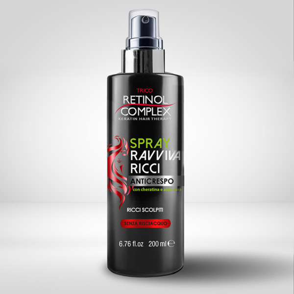 TRICO RETINOL COMPLEX SPRAY RAVVIVA RICCI ANTICRESPO CON CHERATINA E ALOE VERA 200 ML.