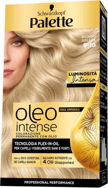 PALETTE OLEO INTENSE COLORAZIONE PERMANENTE CON OLIO 9-10 BIONDO SOLARE