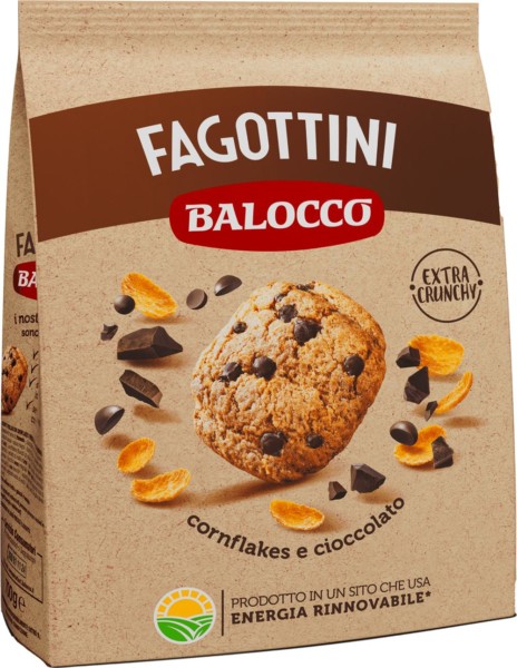 BALOCCO BISCOTTI FAGOTTINI EXTRA CRUNCHY CON CORNFLAKES E CIOCCOLATO 700 GR.