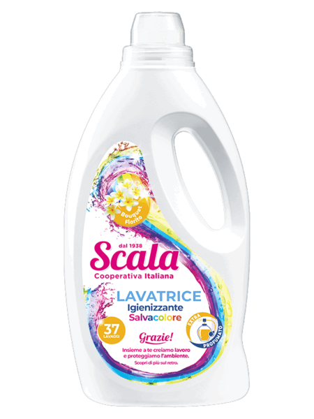 SCALA DETERSIVO LIQUIDO LAVATRICE SALVA COLORE 37 LAVAGGI 1,5 LT.