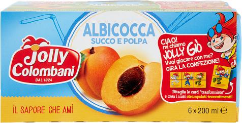 JOLLY COLOMBANI SUCCHI ALL'ALBICOCCA 6x200 GR.