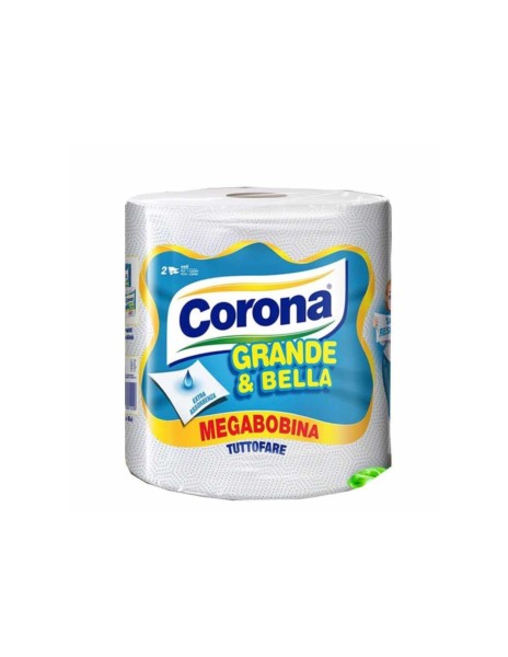 CORONA ASCIUGATUTTO MEGABOBINA TUTTOFARE 2 VELI EXTRA ASSORBENZA