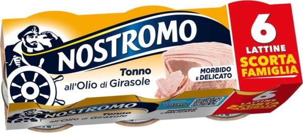NOSTROMO TONNO ALL'OLIO DI GIRASOLE SCORTA FAMIGLIA 6x70 GR.
